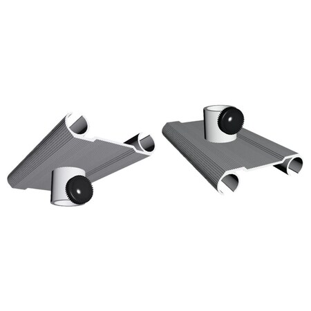 Testrite Visual Products Classic Banner Stands Extra Holder For Ss2 Or Ss3- Silver ES2B